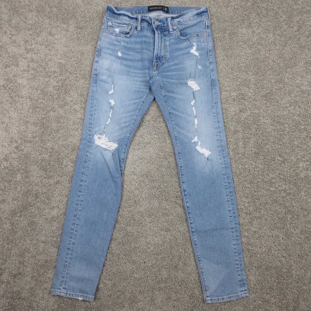Abercrombie & Fitch Jeans‎ Mens 28x30 Blue Super Skinny Stretch Denim Pants